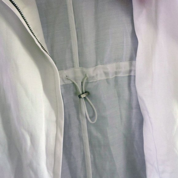 Lefranc Ferrant designer white zip front lightweight line blend jacket top M / L - Picture 5 of 8